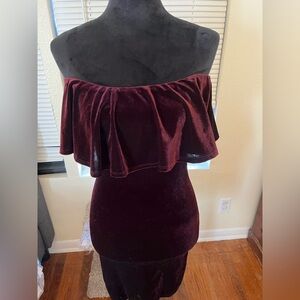 Forever 21 Burgundy Velvet Top
